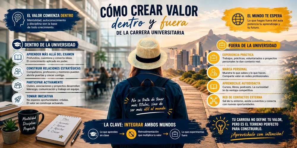 Aprende a crear valor dentro y fuera de la universidad